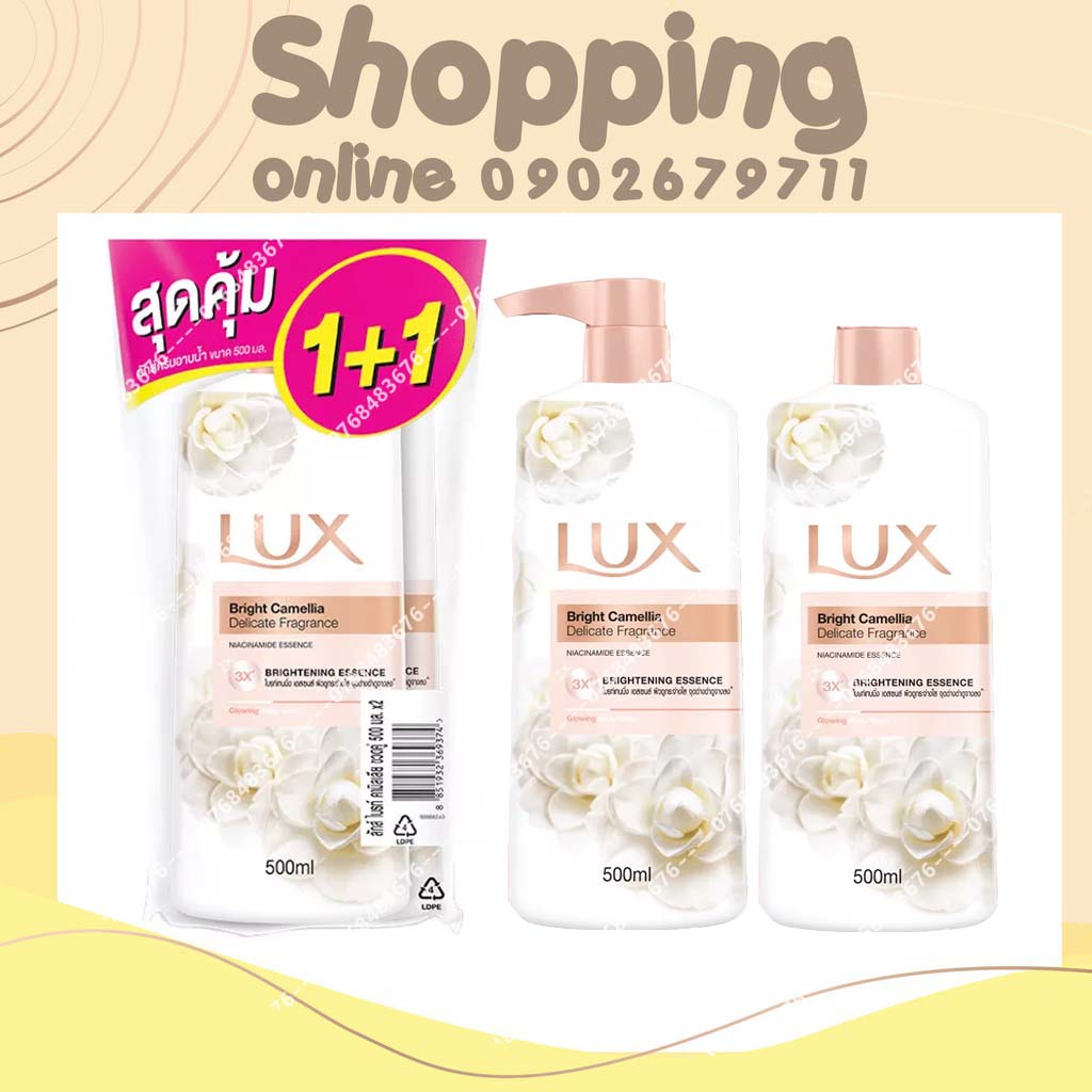BỘ 2 CHAI Sữa Tắm Lux Kèm Chai Refill Thái Lan