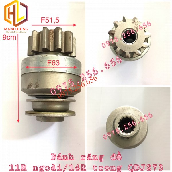 Bánh răng đề 11R ngoài QDJ273A xe hoàng huy xe 8 tấn