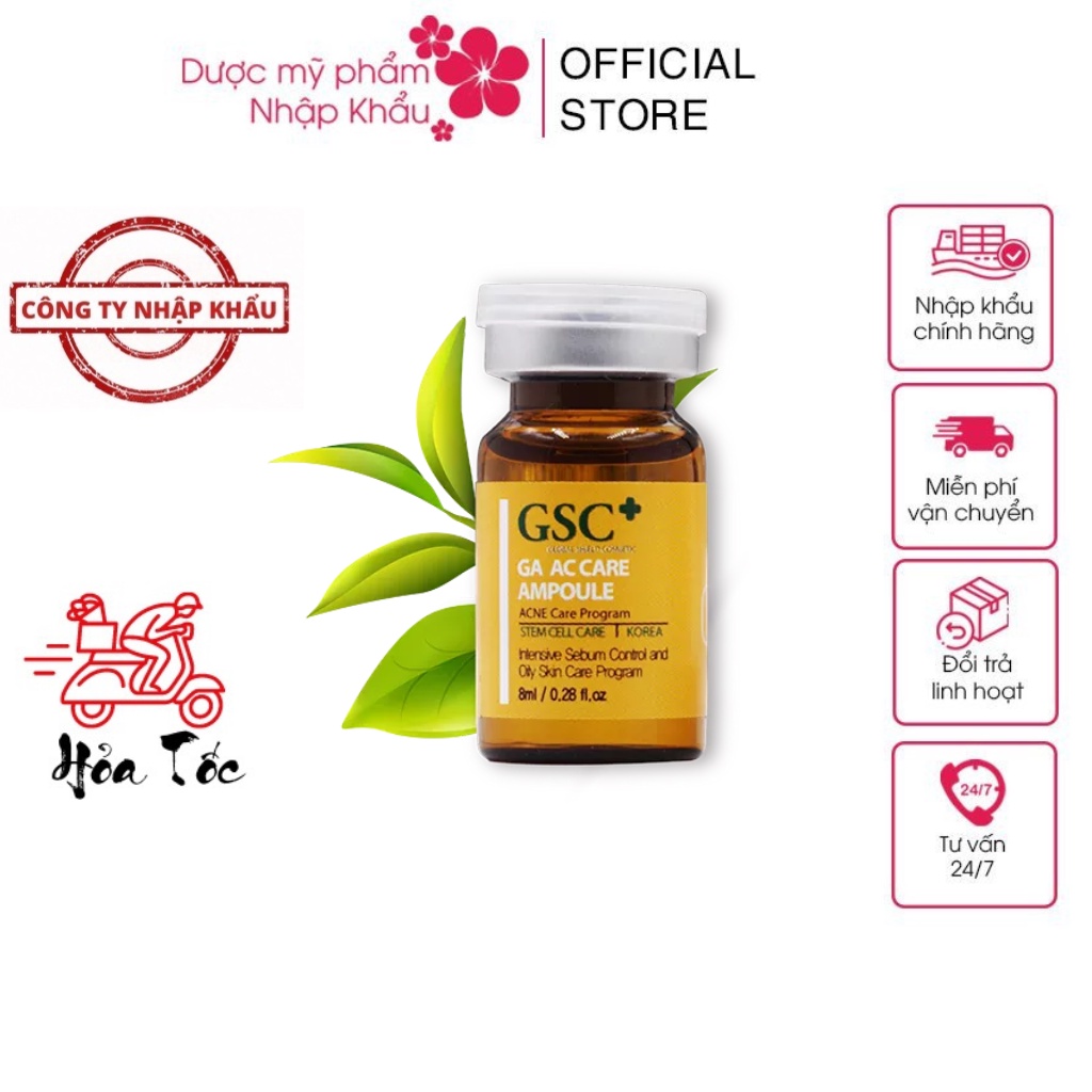HÀNG NHẬP KHẨU - Tế bào gốc xử lý mụn GSC GA AC Care Ampoule giảm mụn tái tạo da kiểm soát dầu 8ml - Hàn Quốc