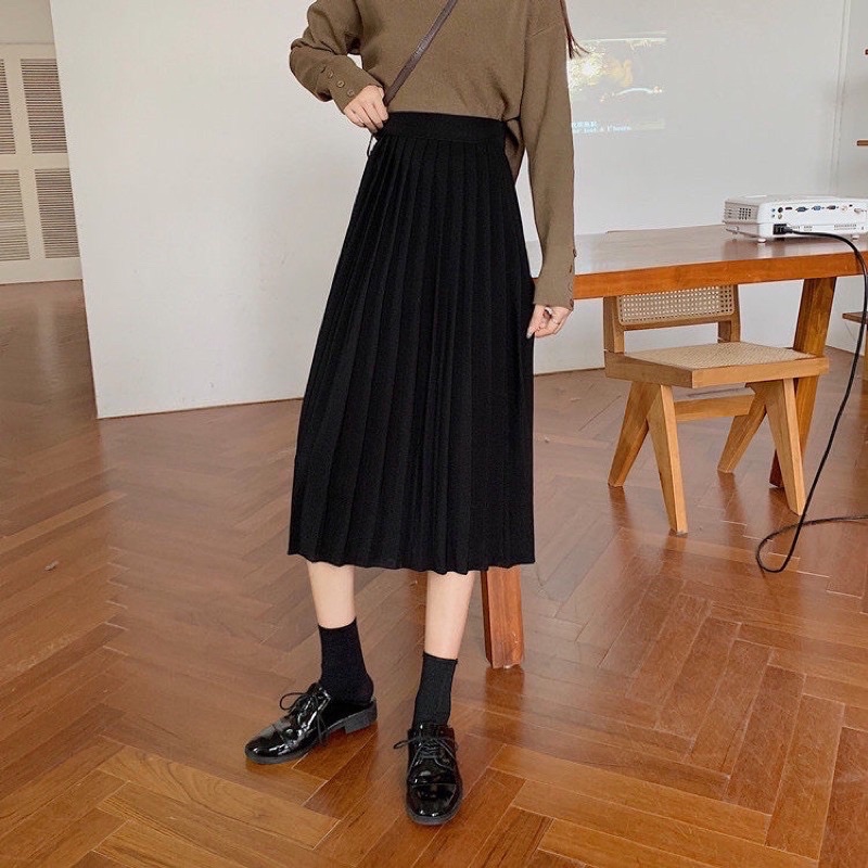 CHÂN VÁY XẾP LY DÁNG DÀI