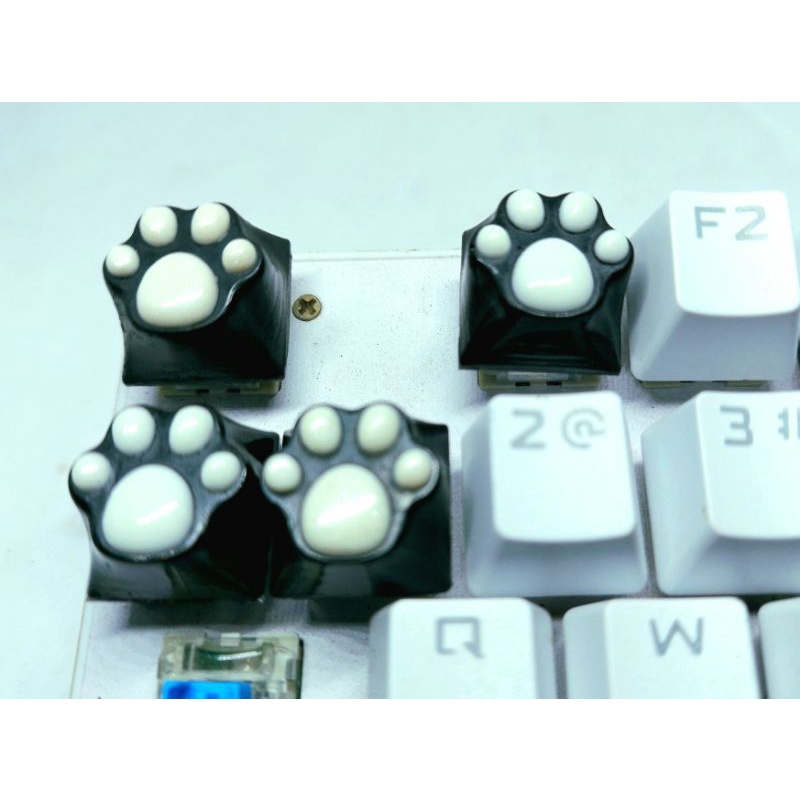 Keycap chân mèo dạ quang trang trí bàn phím cơ gaming