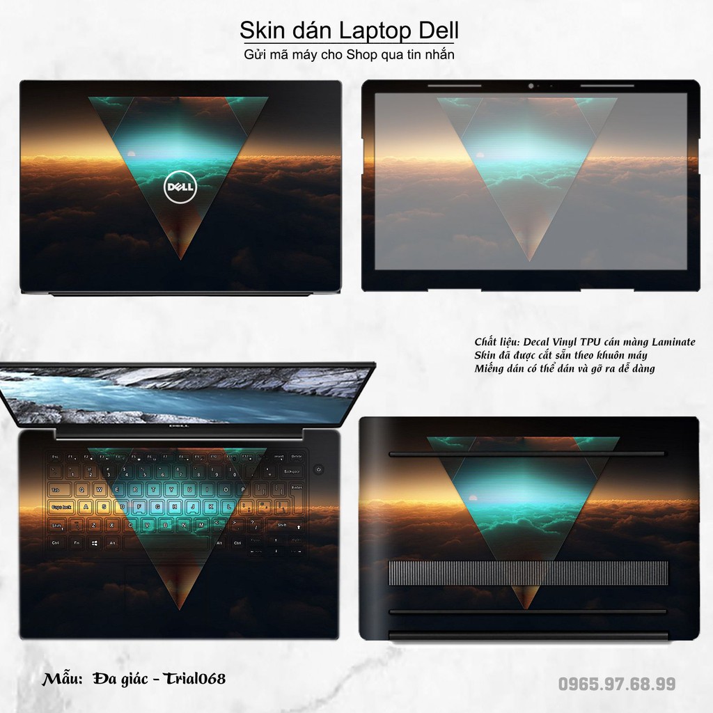 Skin dán Laptop Dell in hình Đa giác nhiều mẫu 12 (inbox mã máy cho Shop)