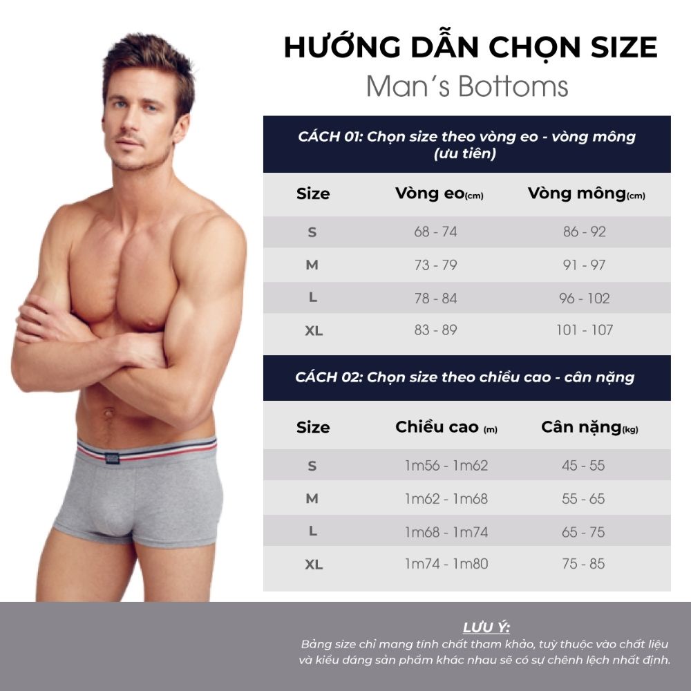 Hộp 03 Quần Lót Nam Jockey Tam Giác Thun Visco Thoáng Mát Thấm Hút Mồ Hôi - J1272 - TH4