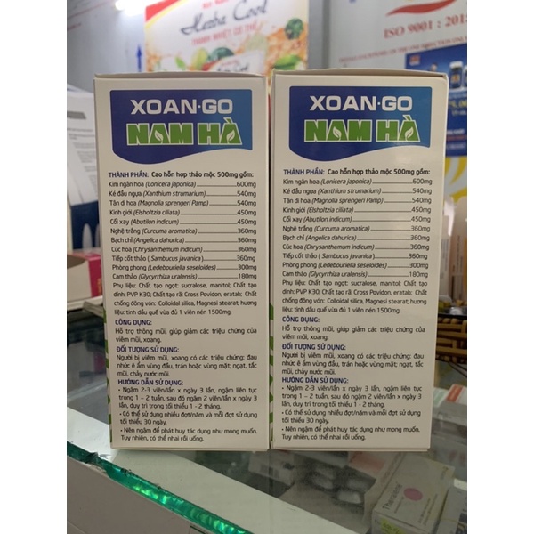 Viên ngậm viêm mũi, viêm xoang XOAN-GO Nam Hà