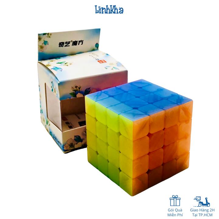 Đồ chơi Rubik 4x4 - Loại Nhựa Trong Jelly - Qiyi 160