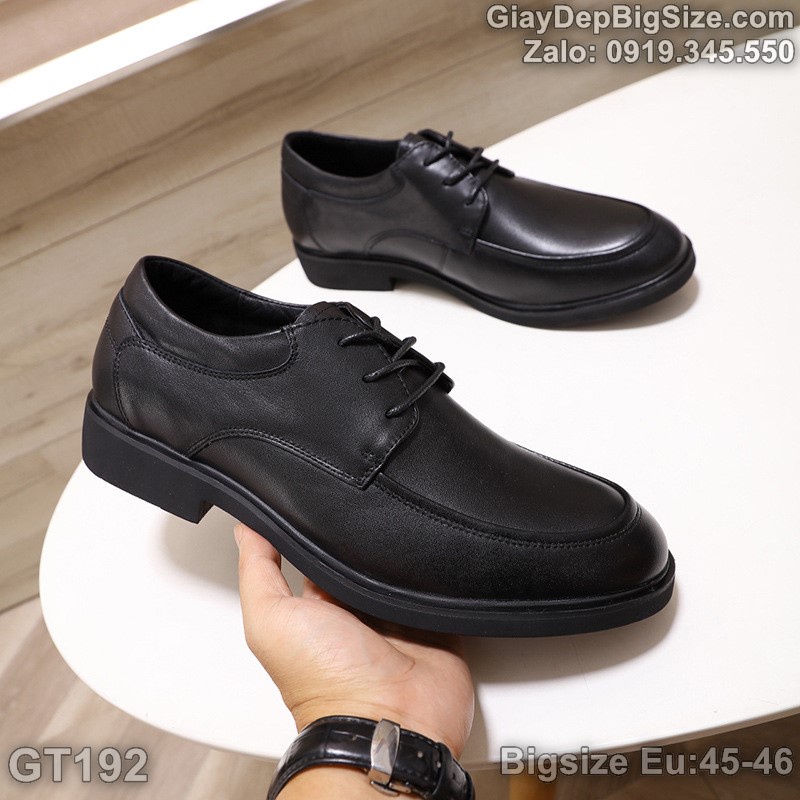 Giày da công sở, giày tây big size cỡ lớn Eu:45-46 cho nam chân to - GT192
