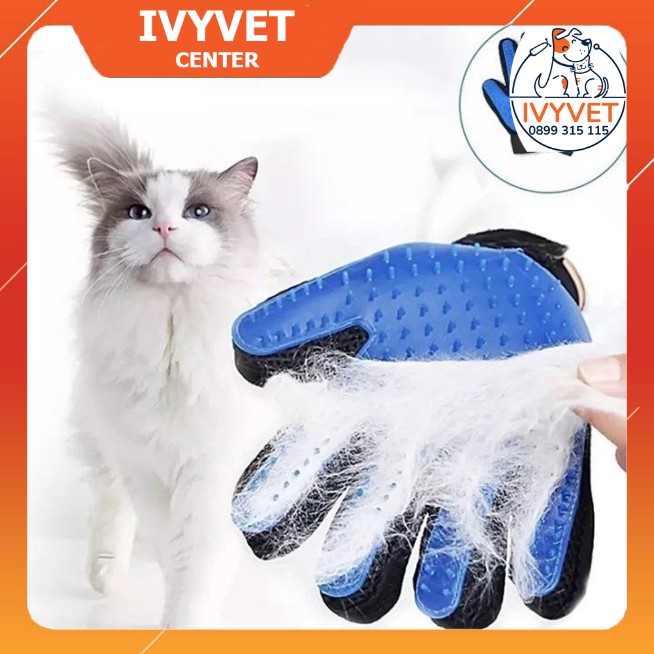 [Mã PET50K giảm Giảm 10% - Tối đa 50K đơn từ 250K] Găng Tay Chải Lông Chó Mèo, Bàn tay chải lông mèo