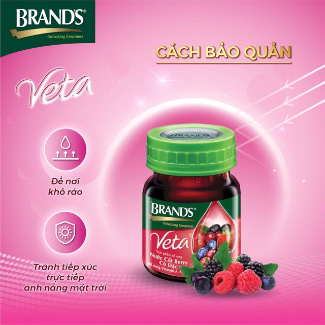 Nước cốt Berry Veta Brand's 42 ml (12 hủ ) Thái lan