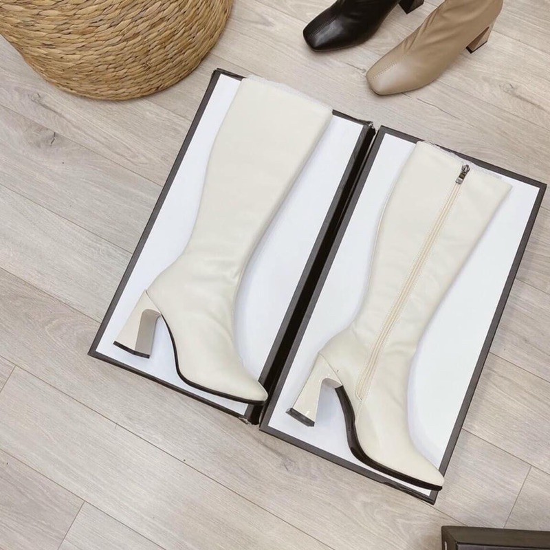 [Mã FASHIONGREEN15 giảm 10% tối đa 30k đơn từ 99k] Bốt đùi nữ,bốt cao cổ đế khoét 7p sẵn 2 màu | BigBuy360 - bigbuy360.vn