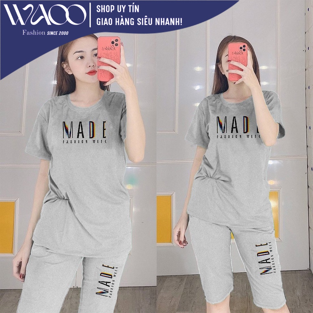 Đồ Bộ Mặc Nhà Nữ Quần Lửng Bigsize Mùa Hè 2023 Mùa Hè Thun Cotton Thể Thao Mát Đẹp Dễ Thương Mặc Ngủ Đi Chơi DBN12