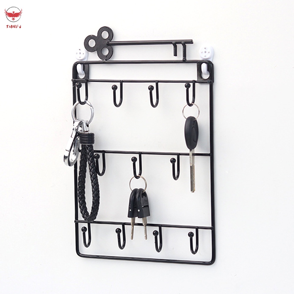 Giá Treo Chìa Khóa 11 Móc Bằng Sắt Gắn Tường Tiết Kiệm Không Gian Giá Đỡ