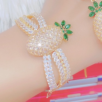Vòng tay nữ UHA, lắc tay bền màu thiết kế cao cấp sáng lấp lánh V4433210A-680