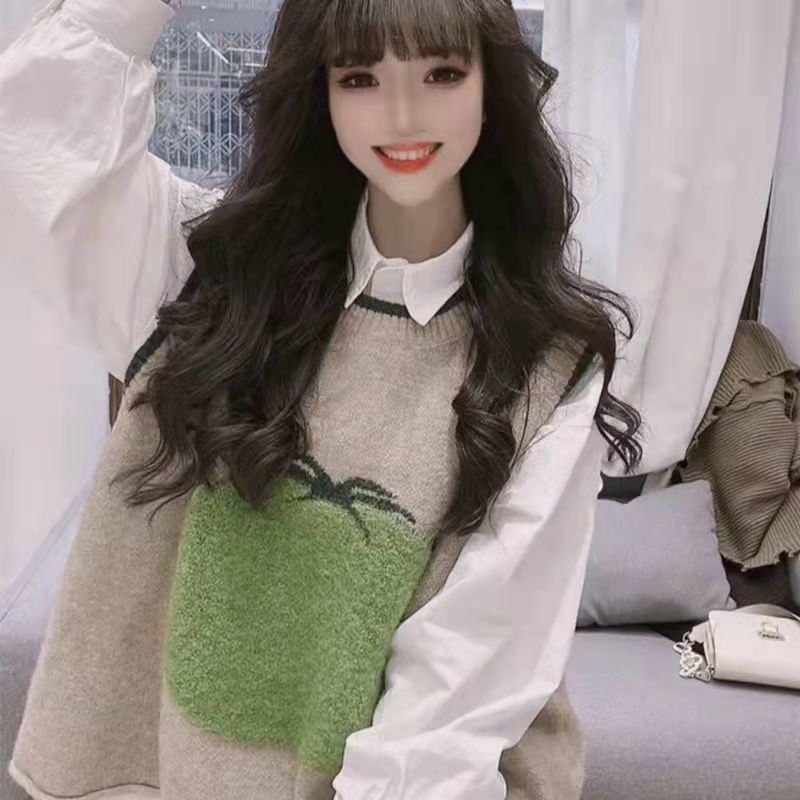 Áo Dệt Kim Sát Nách Màu Xanh Cà Chua Thời Trang Cho Nữ