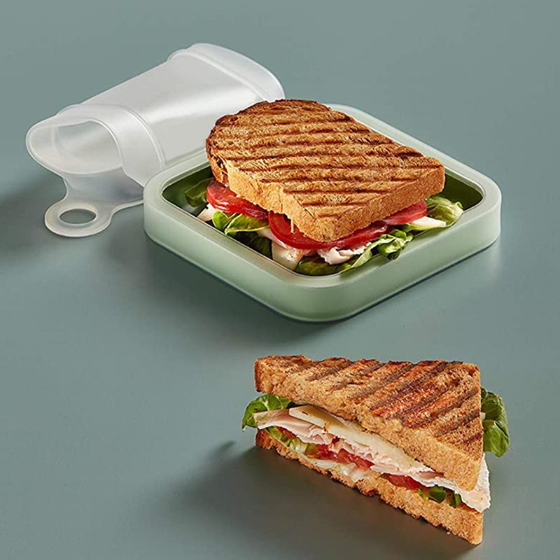 Hộp silicon mềm đựng bánh mì sandwich có thể tái sử dụng tiện dụng