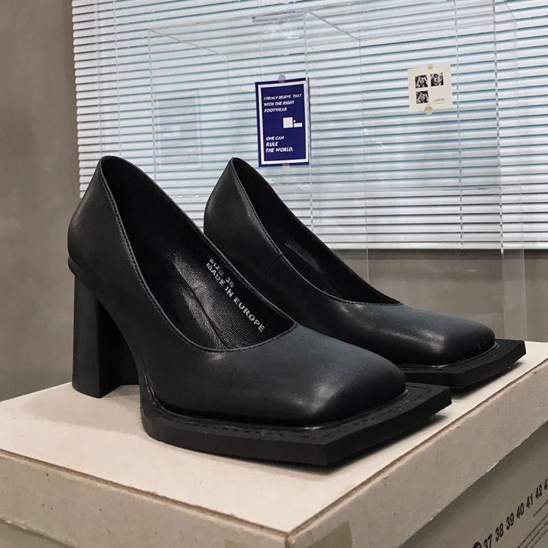 Giày cao gót mũi vuông dẹt đế 8cm- hàng hot 2022