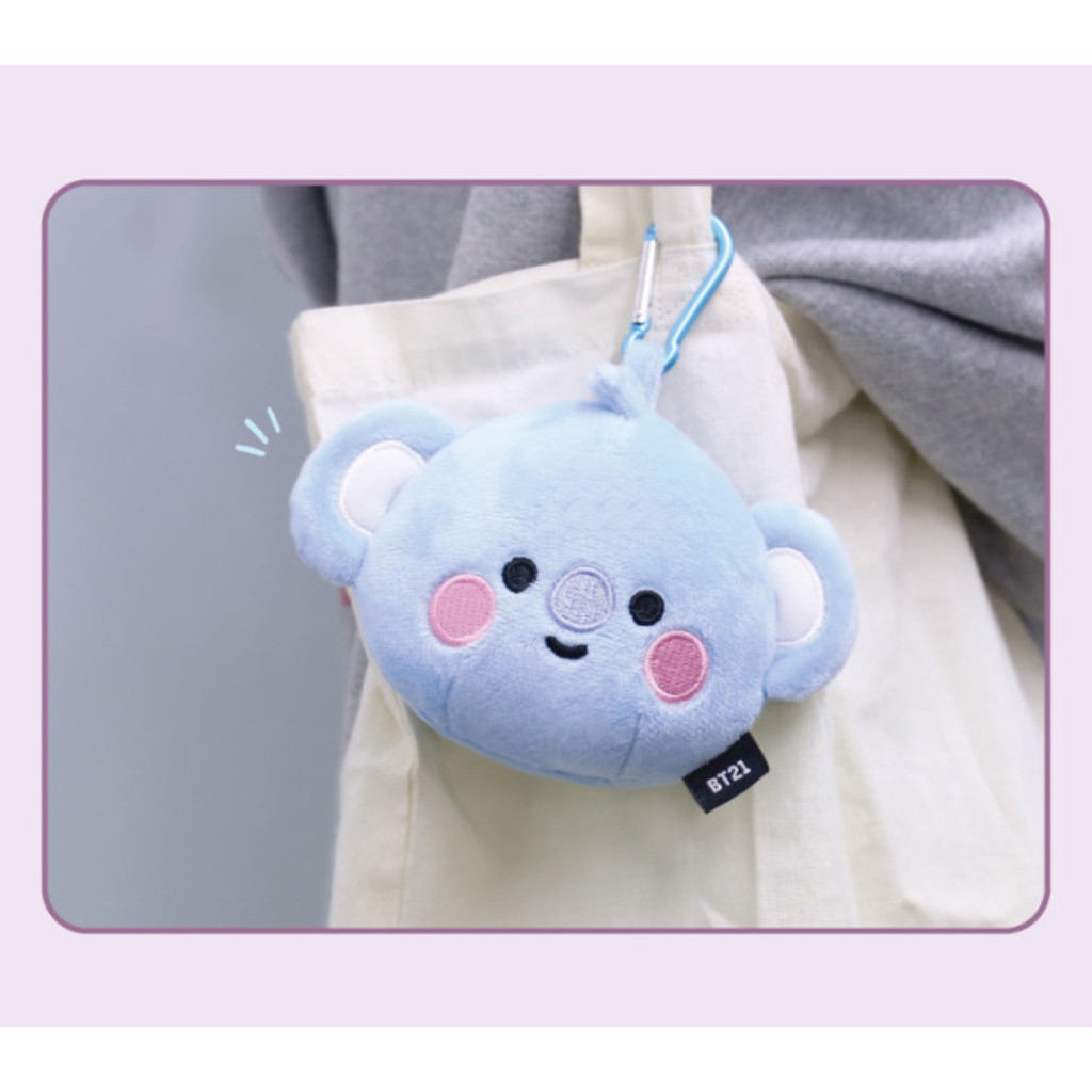 VÍ ĐỰNG ĐỒNG XU, ĐỒ CÁ NHÂN, LÀM MÓC KHÓA BT21 COIN CASE