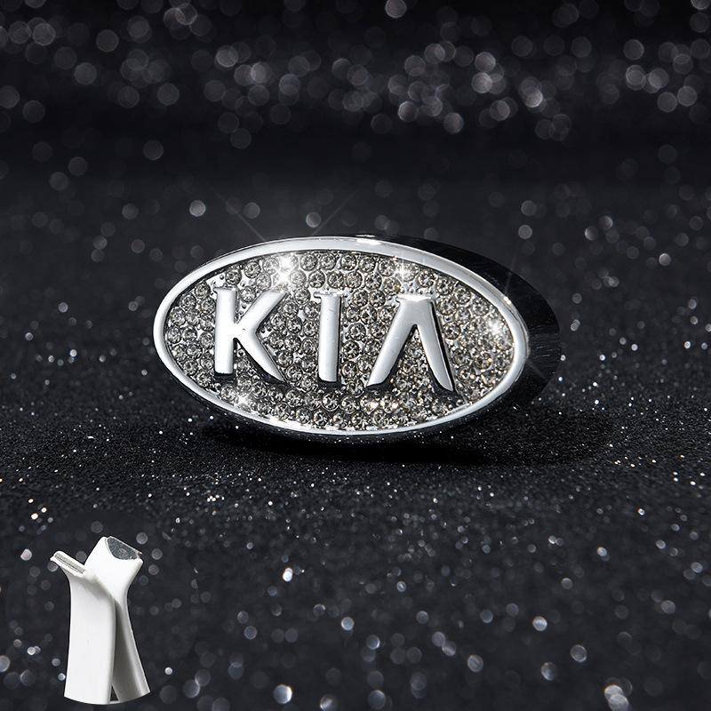 Nước hoa cài cửa gió điều hòa ô tô gắn đá logo Kia, For, Audi, Toyota, Mitsubishi, ...sang trọng
