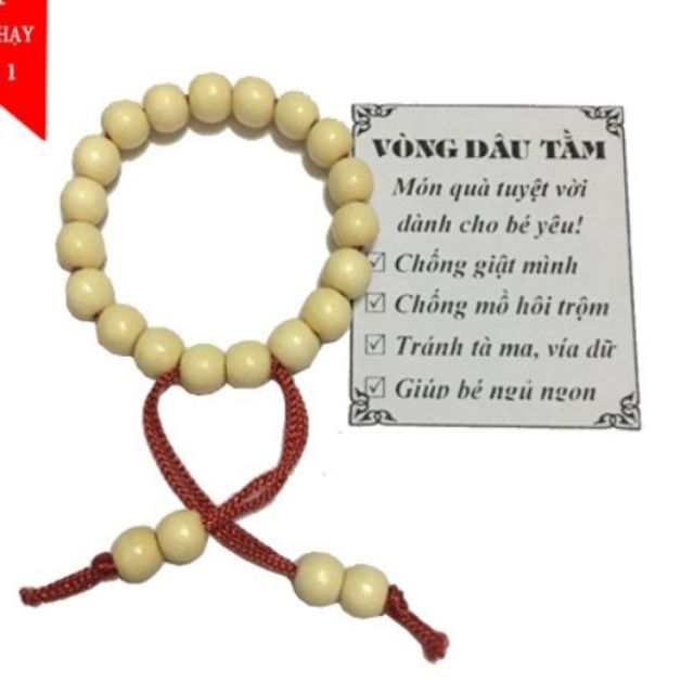 Vòng dâu tằm cho bé Tránh giật mình, thức giấc giữa đêm. chống đổ mồ hôi trộm