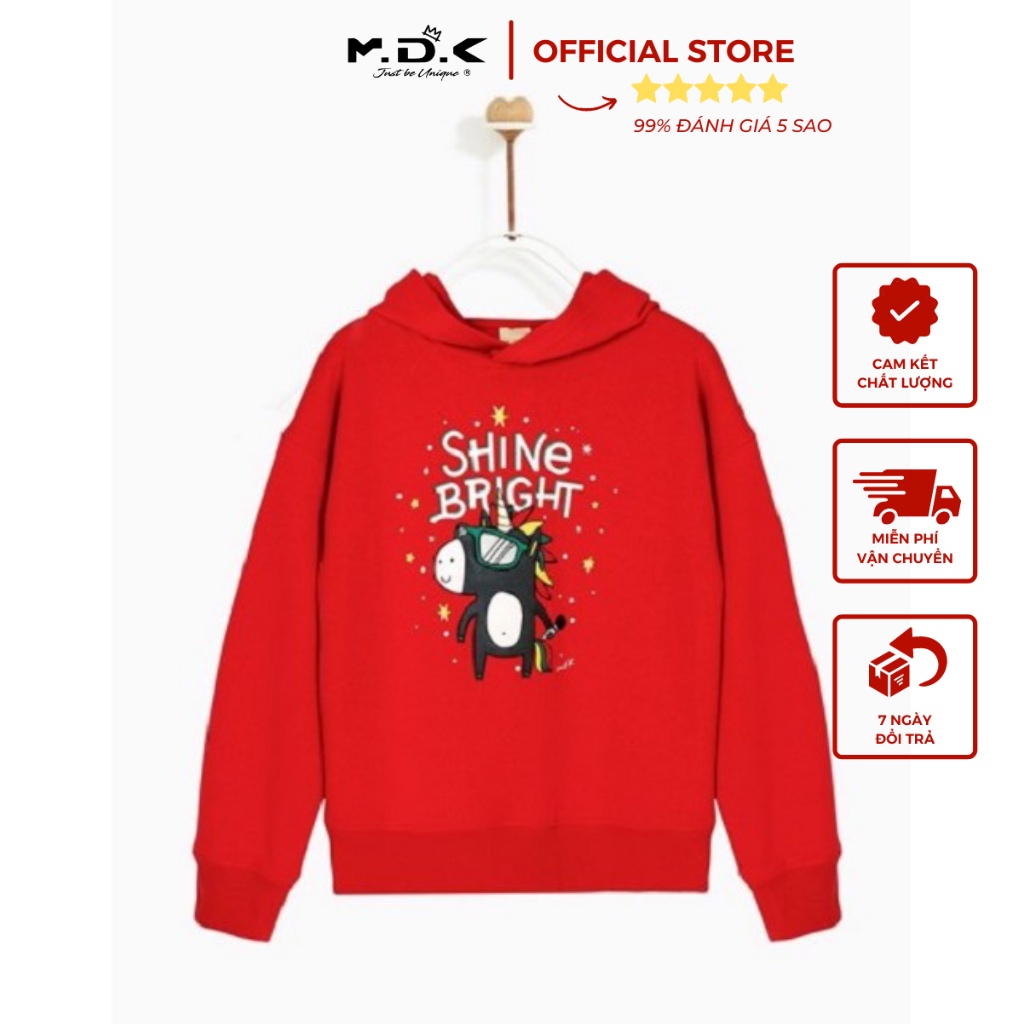 Áo hoodie bé trai dài tay Unicorn M.D.K - cá tính, dễ thương