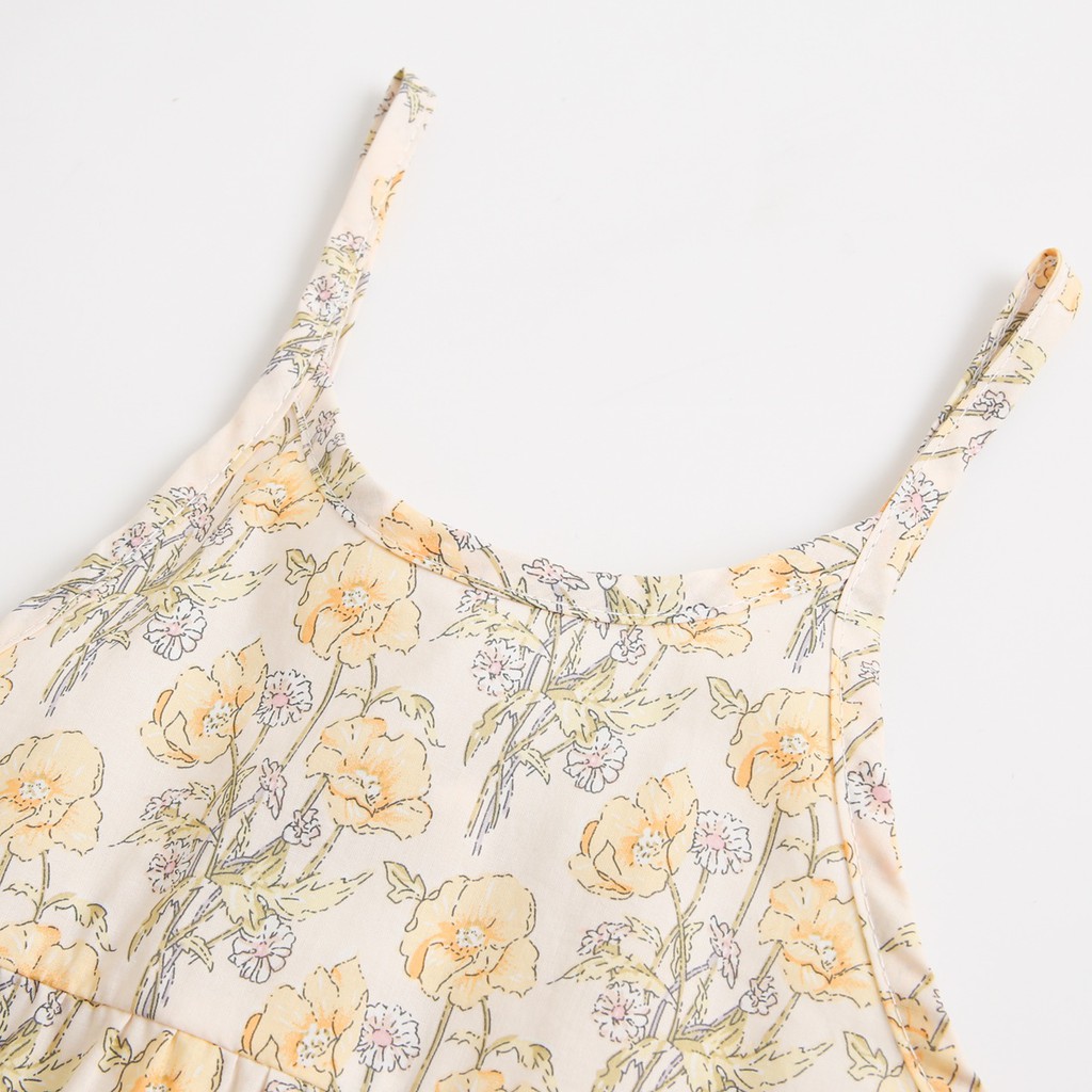 Sanlutoz bông hoa Em bé Các cô gái Áo liền quần Bông