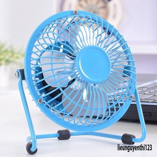 [LOẠI LỚN-20CM] Quạt lồng sắt làm mát nguồn USB (loại lớn 819) Đen & Xanh, Quạt để bàn mini siêu mát 3 cánh to, quạt USB