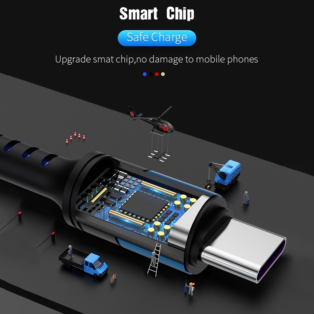 Cáp sạc USB Type-C siêu nhanh 5A cho điện thoại Android