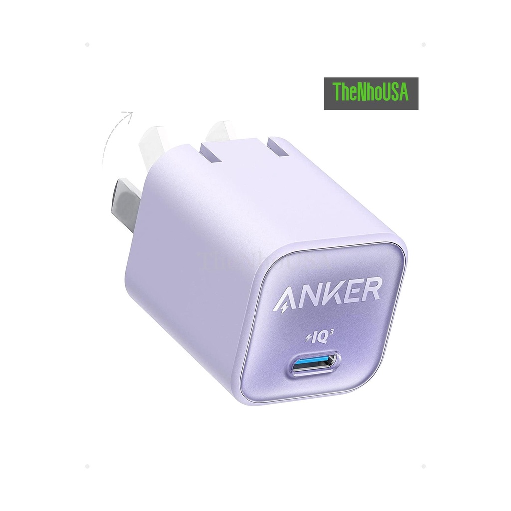 Củ sạc nhanh Anker 511 GaN Nano 30w - PD3.0/PPS/QC3.0 A2147