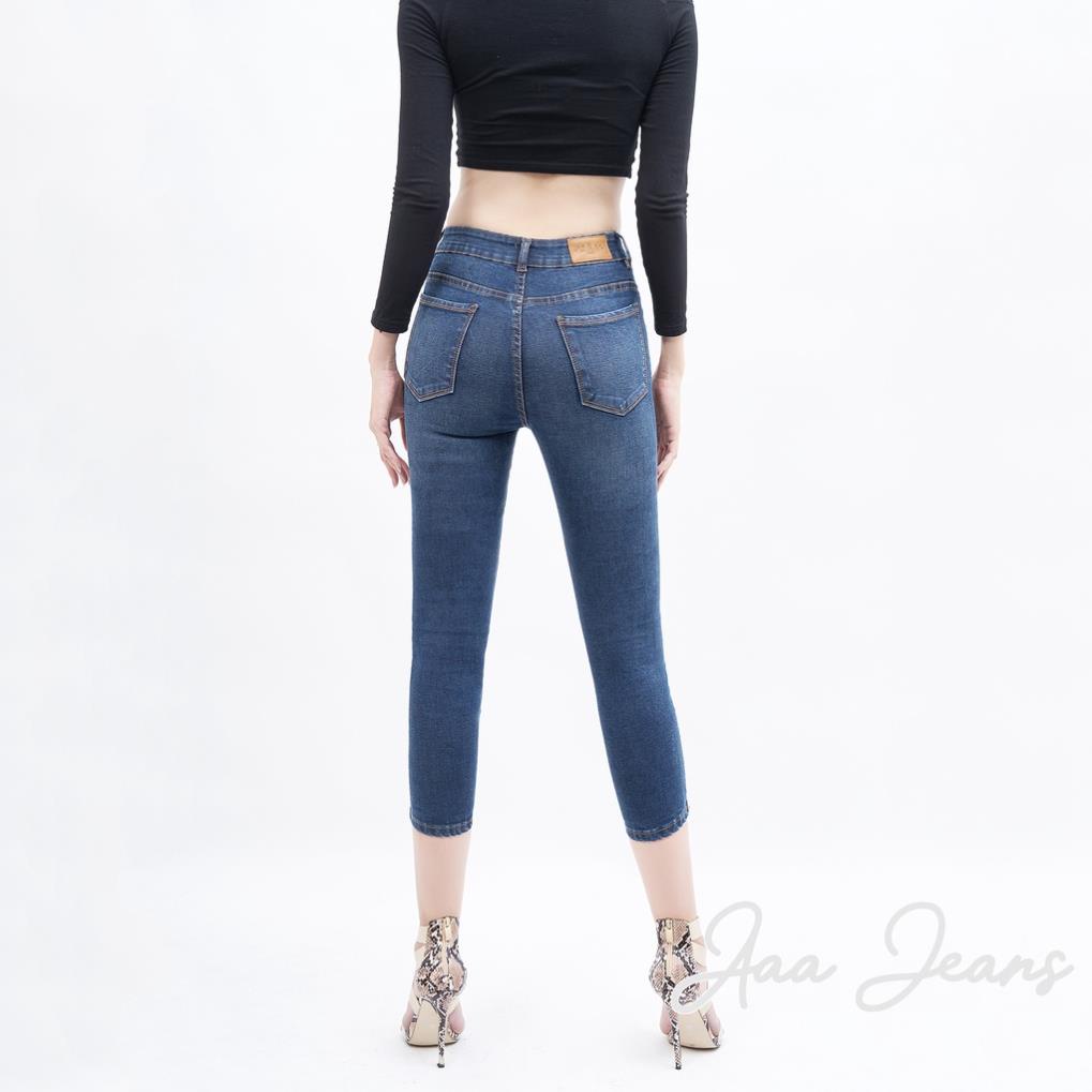 Quần Jean Nữ Lửng Aaa Jeans Skinny Lưng Cao Nhiều Màu -GJ*&
