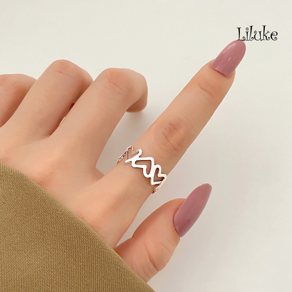 1 Cặp Nhẫn Đeo Khớp Ngón Tay Màu Trơn Lãng Mạn Cho Nữ