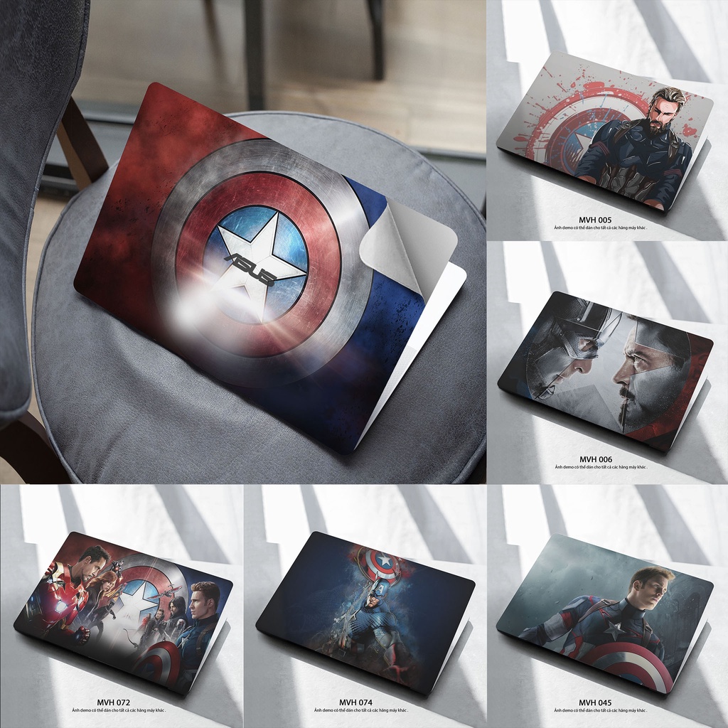 Decal Dán Laptop - Mẫu CAPTAIN AMERICA / Có decal dán cho tất cả các hãng máy tính