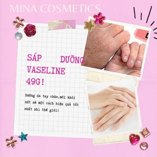 Sáp dưỡng da đa năng Vaseline 49g Original của Mỹ / Kem dưỡng ẩm Vaseline / tay chân / dưỡng môi hồng Chính Hãng