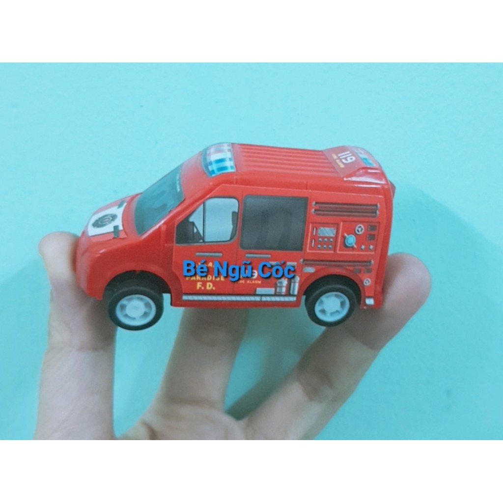 Bộ đồ chơi 6 xe cứu hộ chạy đà bằng nhựa