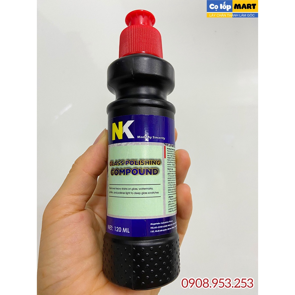 Dung dịch xi tẩy ố kính/đánh bóng kính/xóa xước NK 120ml