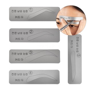 Set 5 khuôn mẫu tạo hình 5 kiểu chân vẽ chân mày trang điểm