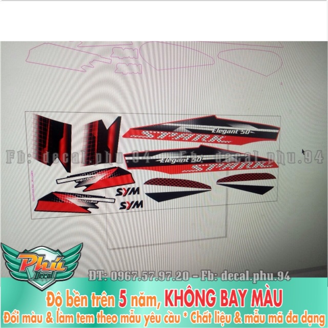 Tem rời elegant đỏ đen Spark -1