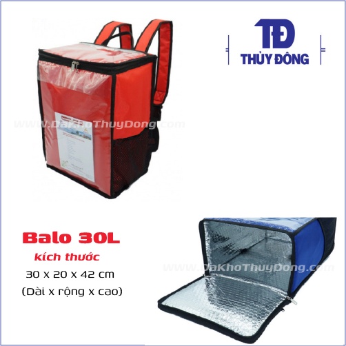 Balo giữ nhiệt giao hàng 30L