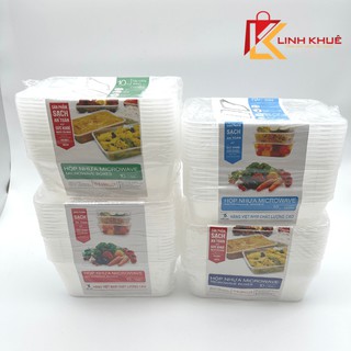 Hộp nhựa chữ nhật kèm nắp + Đủ Size + Hộp Microwave+ Sp55