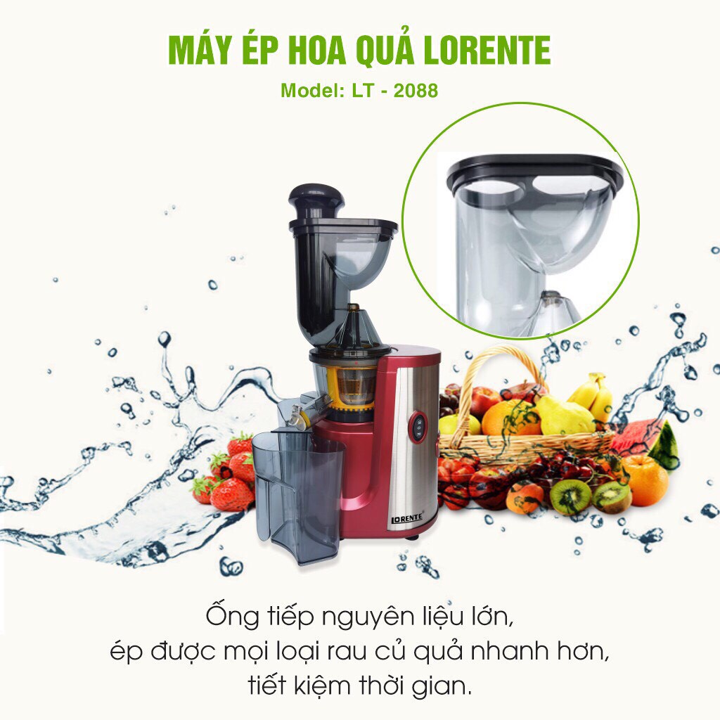 Máy Ép Hoa Quả Lorente LT-Máy Ép Chậm Lorente-2088 Hàng Chính Hãng