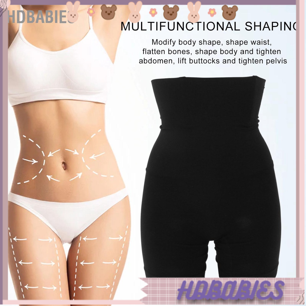 HDbabies Bộ định hình kiểm soát bụng liền mạch Thắt lưng cao Đùi thon hơn mông nâng cơ Quần short màu đen cho nữ