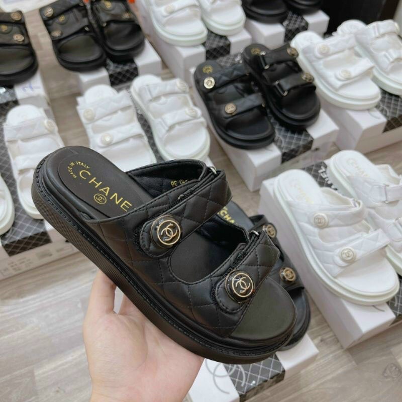 Dép nữ đế cao gg 7p 2 quai ngang siêu nhẹ rẻ đẹp thời trang