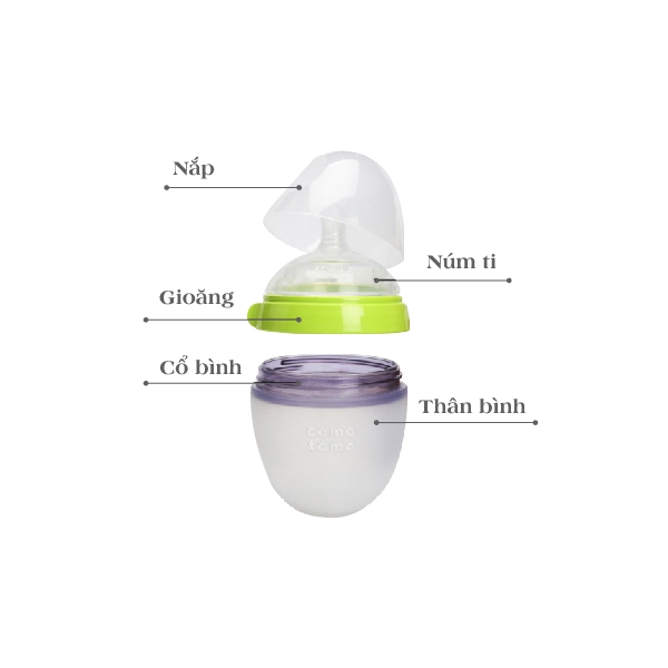 Bình sữa Comotomo dung tích 250ml và 150ml