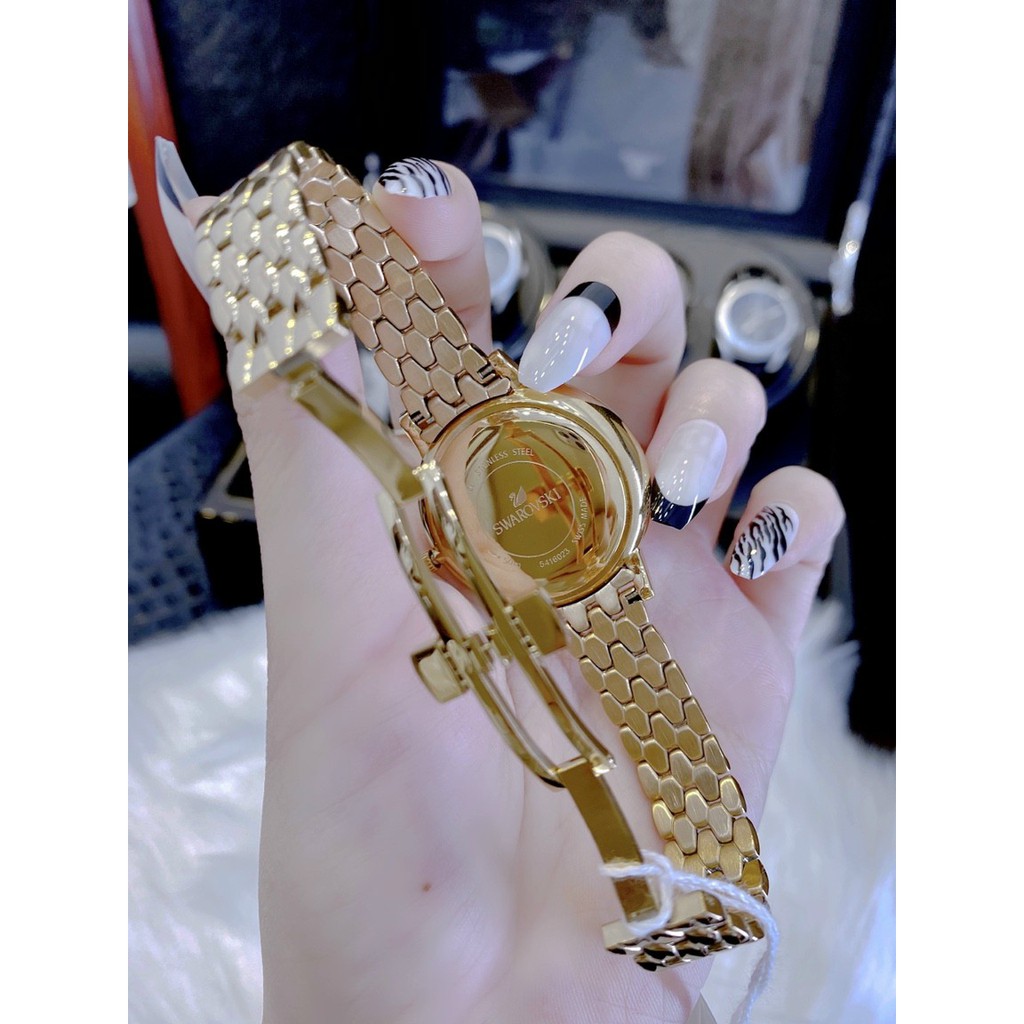 Đồng hồ chính hãng, đồng hồ đeo tay nữ thiên nga SWAROVSKI full box đẹp y hình, siêu sang chảnh, thời trang đẳng cấp