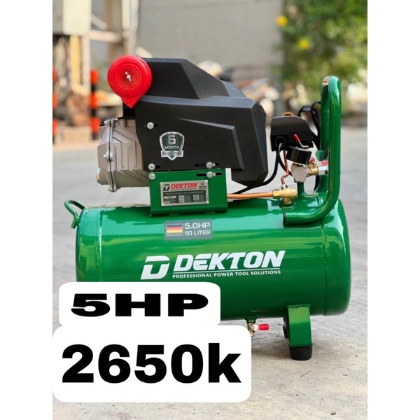 Máy nén khí DEKTON 50 lít 5HP có dầu nạp nhanh mạnh. Mới 100%. Bảo hành 12 tháng