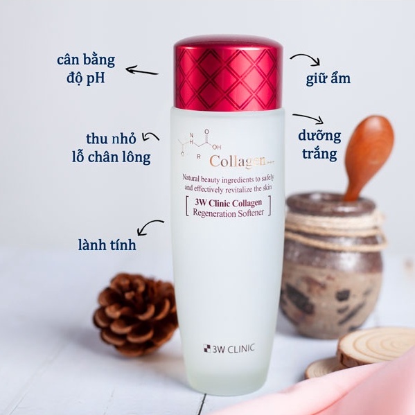 Nước Hoa Hồng Tái Tạo Da 3W Clinic Đỏ 150 ml | BigBuy360 - bigbuy360.vn