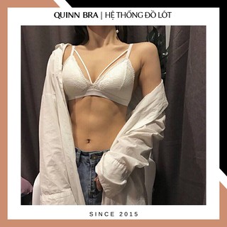 Bralette Móc Cài Dây V Sexy không gọng kèm đệm mút cao cấp QUINN BRA AB6635 - Áo Lót ren cotton đẹp gợi cảm lôi cuốn