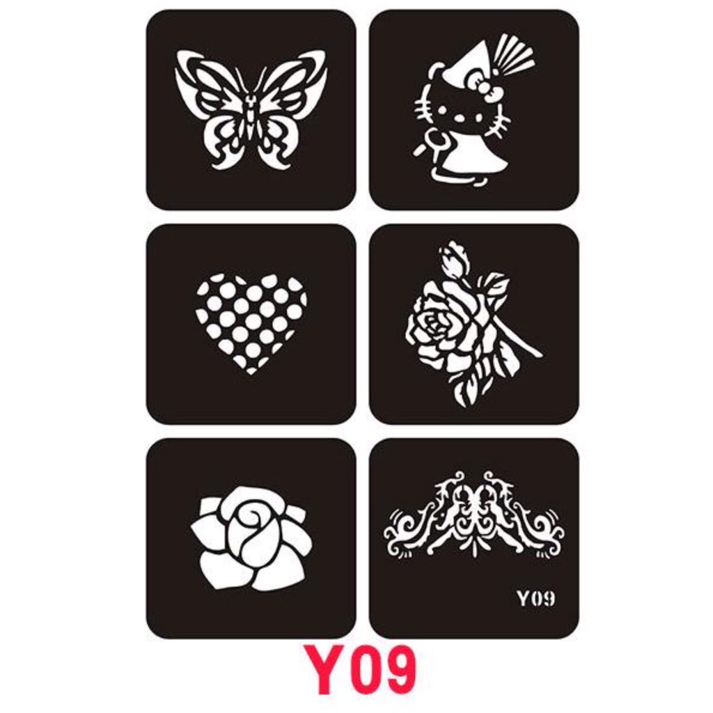 KHUÔN VẼ HENNA DECAL Y09