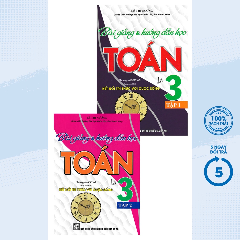 Sách - Combo Bài Giảng &amp; Hướng Dẫn Học Toán Lớp 3 - Tập 1+ Tập 2 (Dùng Kèm SGK Kết Nối Tri Thức Với Cuộc Sống) - HA
