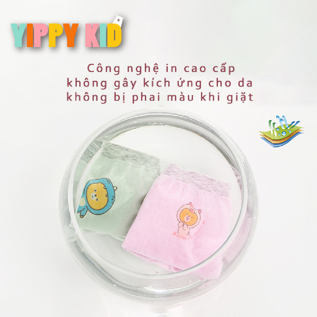 Bộ 4 quần lót cho bé trai sợi Cellulose tái sinh có kháng khuẩn chống muỗi - Tặng kèm 1 vòng tay cho bé- Mã QB01