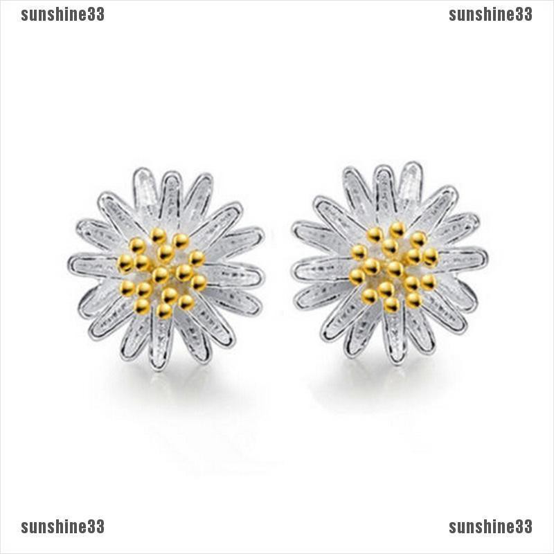 Bông Tai Mạ BạC 925 HìNh Hoa CúC ThờI Trang