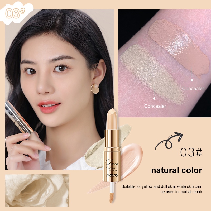 Kem che khuyết điểm 2 trong 1 che phủ quầng thâm/ sẹo/ mụn chống thấm nước lâu trôi Cocomall12